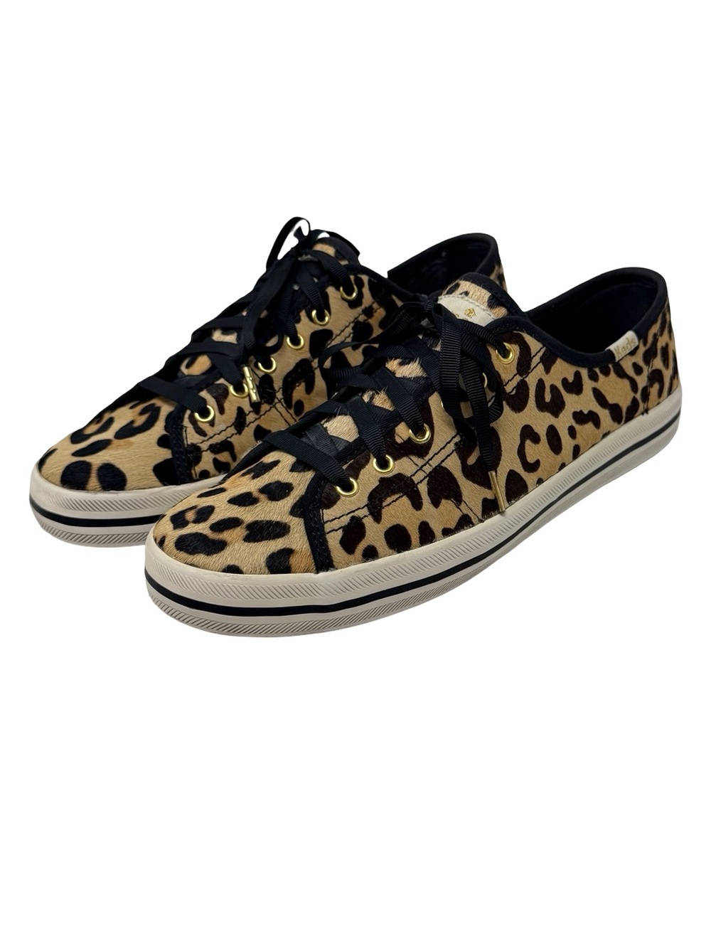Keds x Kate Spade Kickstart Leopard Sneakers Size 7 Calf Hair Animal Print
